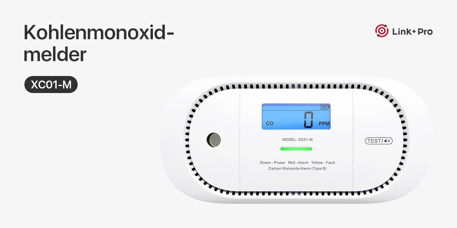 Detektor oxidu uhoľnatého XC01-M zobrazuje digitálny displej s hodnotou CO. Obsahuje testovací gombík a stavové LED diódy pre napájanie, alarm a poruchu.