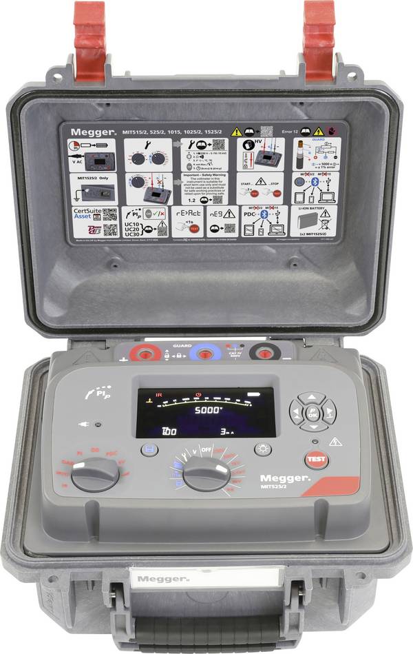 Megger MIT525/2-EU ADVANCED 5kV IRT 2024 PIP tester izolácií 5000 V, 10000 V, 15000 V, 15 TΩ
