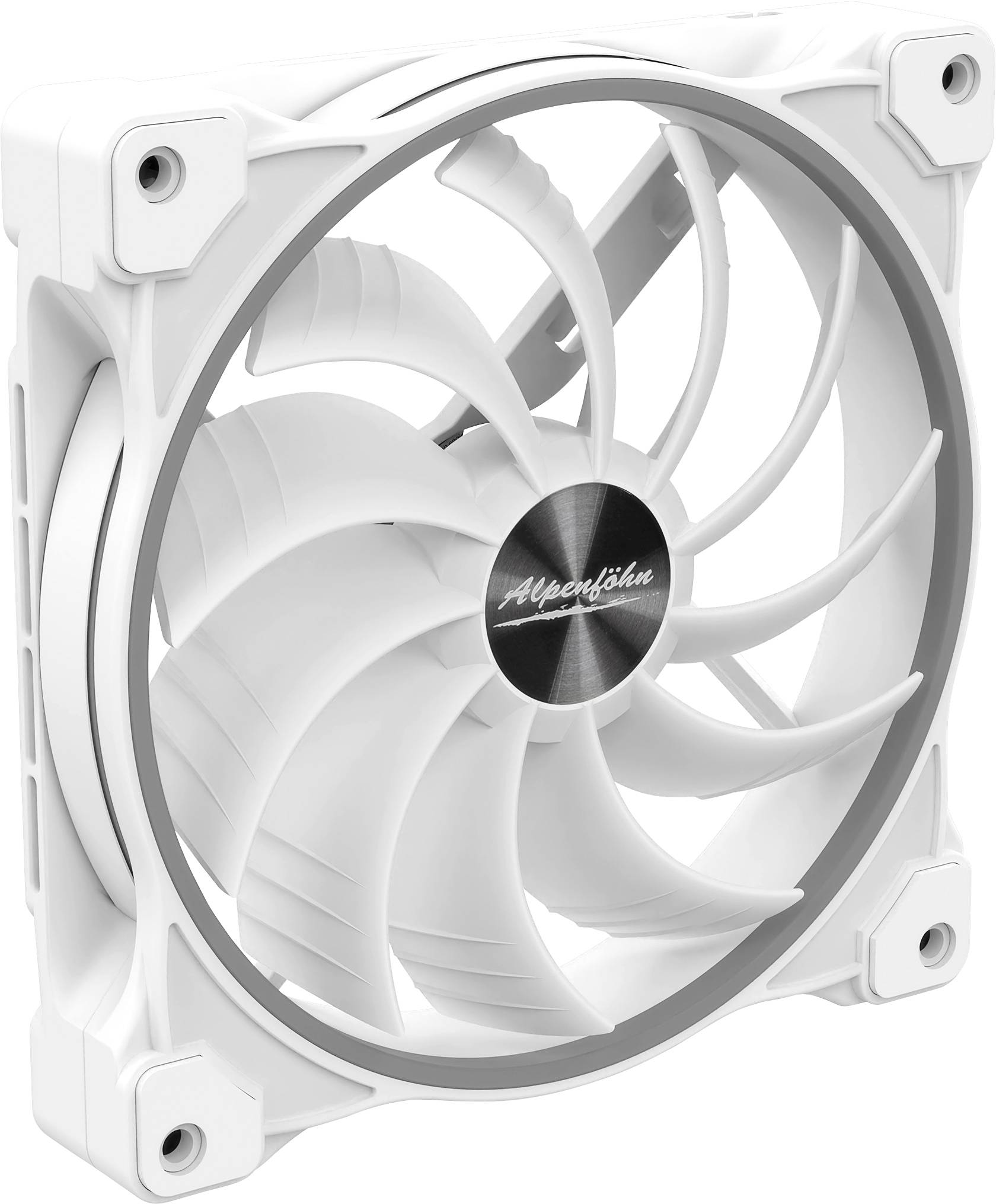 Alpenf&ouml;hn Wing Boost 3 PC-ventilator Wit (b x h x d) 140 x 140 x 25 mm Incl. LED-verlichting, Incl. afstandsbediening