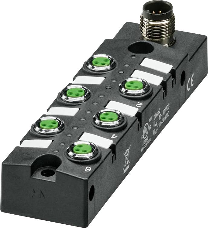 Phoenix Contact SACB- 6/3-L-M12-M8 HD 1197408 Sensor/actuator box M8-verdeler met metalen schroefdraad 1 stuk(s)
