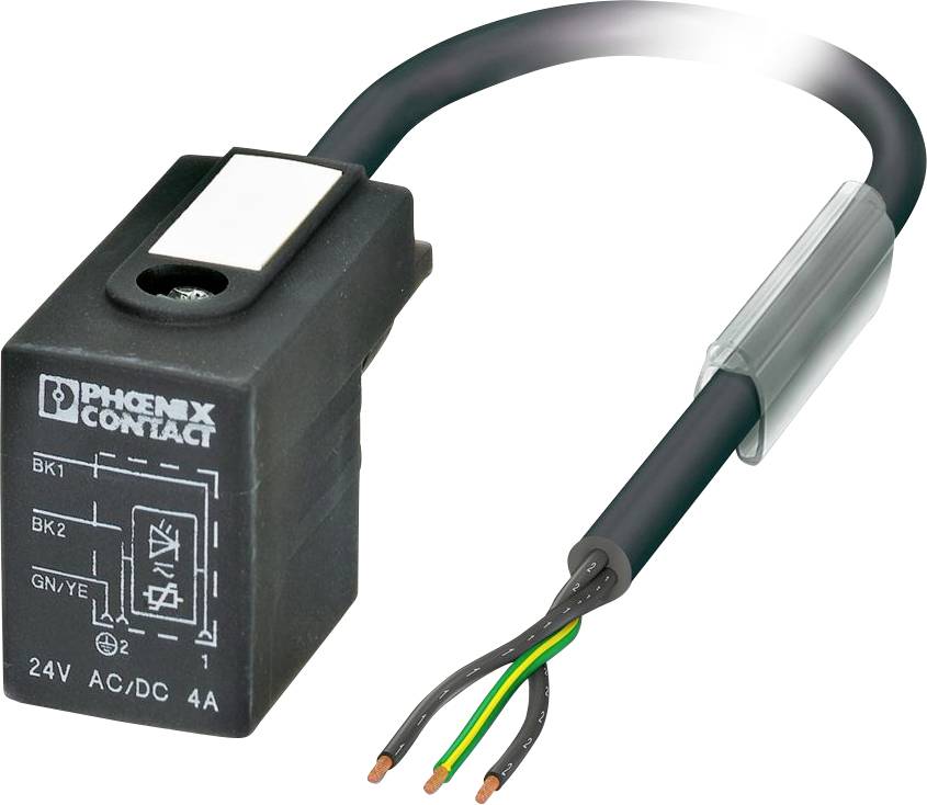 Phoenix Contact SAC-3P- 1,5-PUR/B-1L-V kábel pre senzor/aktor, 1443145, piny: 3, 1.5 m, 1 ks