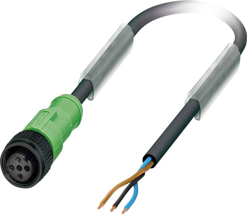 Phoenix Contact SAC-3P- 5,0-PUR/M12FS P kábel pre senzor/aktor, 1442450, piny: 3, 5 m, 1 ks
