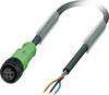 Phoenix Contact SAC-3P- 5,0-PUR/M12FS P kábel pre senzor/aktor, 1442450, 5 m, 1 ks