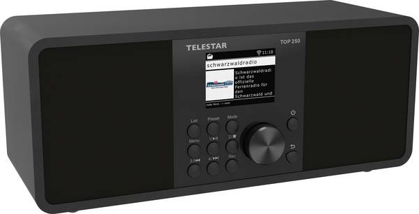 Telestar TOP 250 Schwarz 5700250 internetové prenosné rádio, DAB+, internetové, FM, čierna