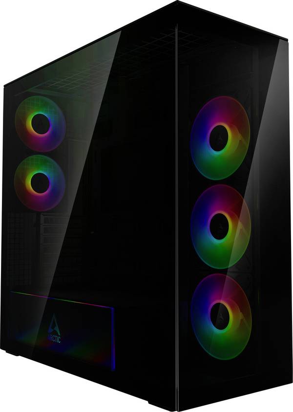 Arctic Xtender midi tower PC skrinka, herné puzdro čierna