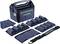 Súprava na organizáciu náradia Festool s rukoväťou, viacerými modrými textilnými priehradkami a sekciami pre náradie a príslušenstvo rôznych veľkostí.