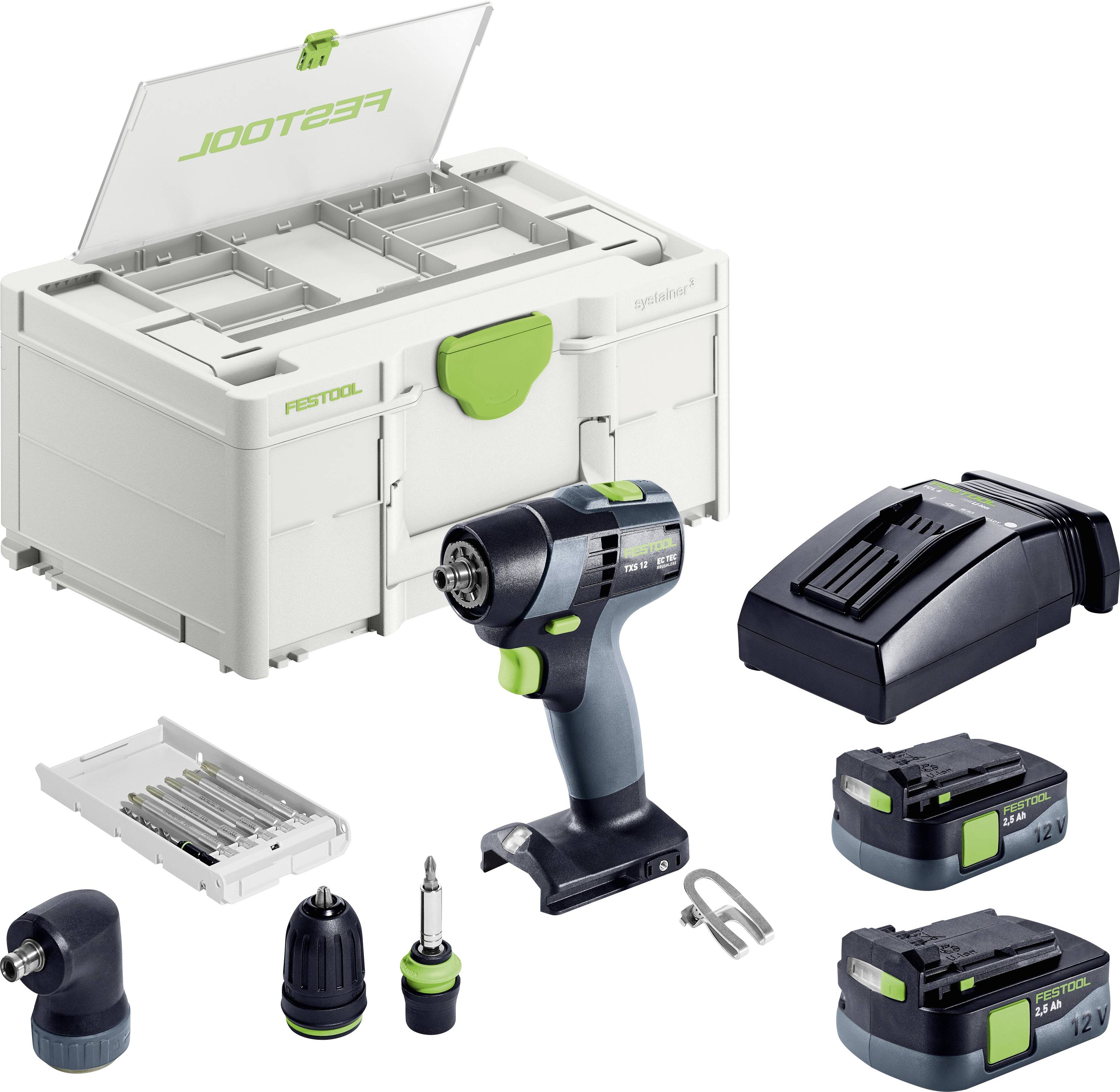 Festool TXS 12 2,5-Set 576874 Borrskruvdragare batteri 10.80 V 2.50 Ah inkl. 1x batteri, inkl. laddare