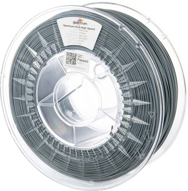 Spectrum Filaments 81070 PLA High Speed vlákno pre 3D tlačiarne PLA plast  filament pre vysokorýchlostnú 3D tlač, Vysoká tuhosť, Vysoká pevnosť v ťahu 1.75 mm 1000 g tmavosivá, sivá  1 ks