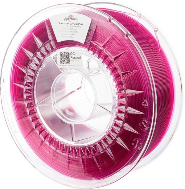 Spectrum Filaments 80886 PLA Crystal vlákno pre 3D tlačiarne PLA plast  zvýšená extrúzna rýchlosť 1.75 mm 1000 g Kovovo lesklá staroružová, červená  1 ks