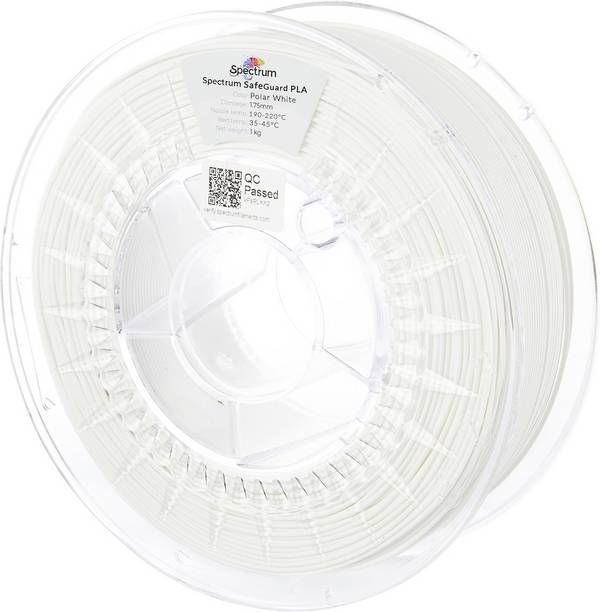 Spectrum Filaments 81555 Safeguard PLA vlákno pre 3D tlačiarne PLA plast  Antibakteriálne 1.75 mm 1000 g polárna biela, biela  1 ks