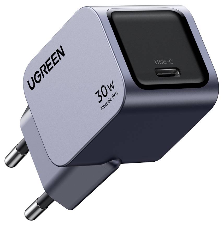 "UGREEN 30W Nexode Pro USB-C nabíjačka" zobrazujúca USB-C port a európsku zástrčku.