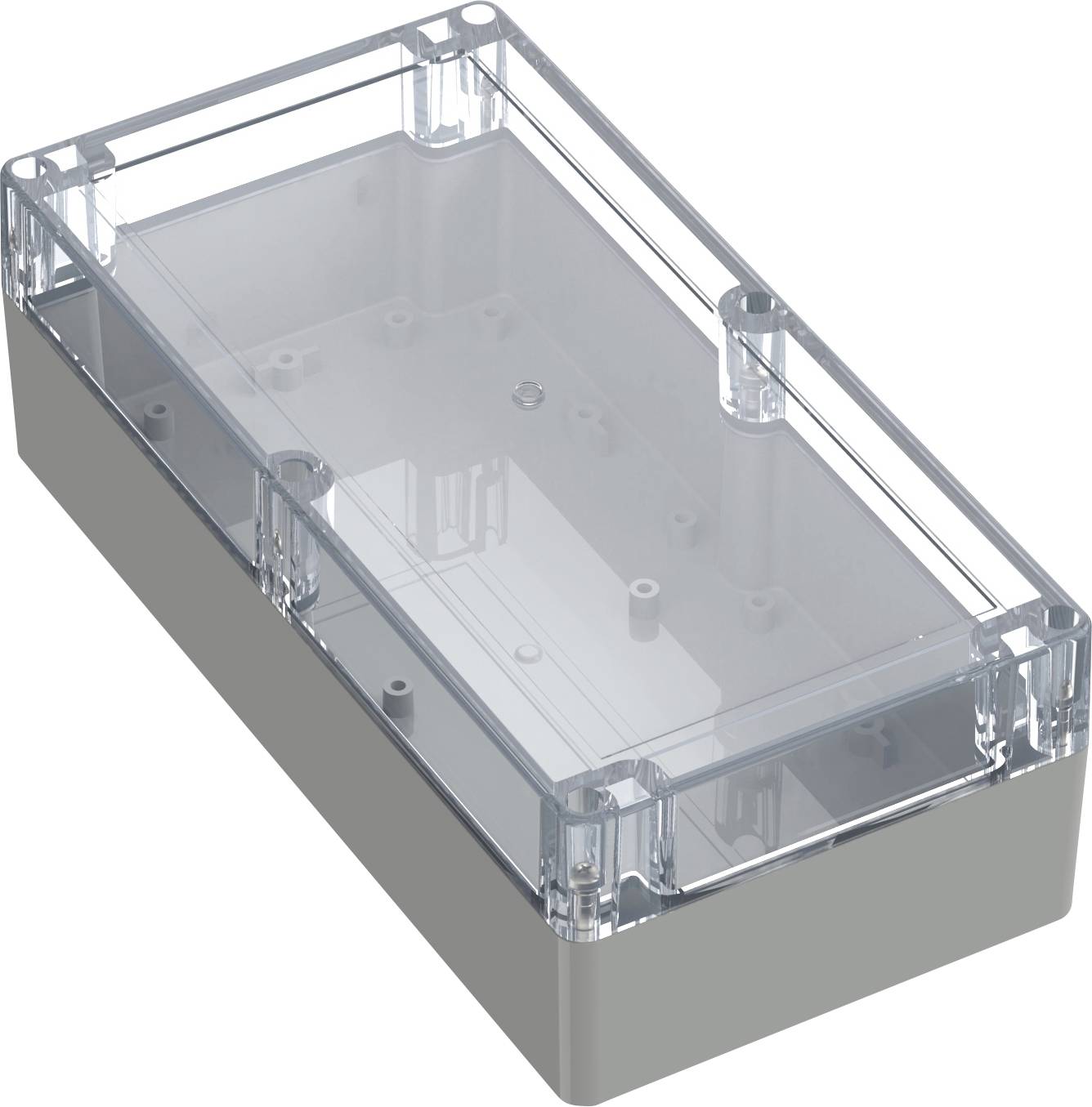 TRU COMPONENTS 6U07241208139 TC-13865348 Industri&euml;le behuizing 240.2 x 120.1 x 75.1 Polycarbonaat Lichtgrijs, Transparant 1 stuk(s)