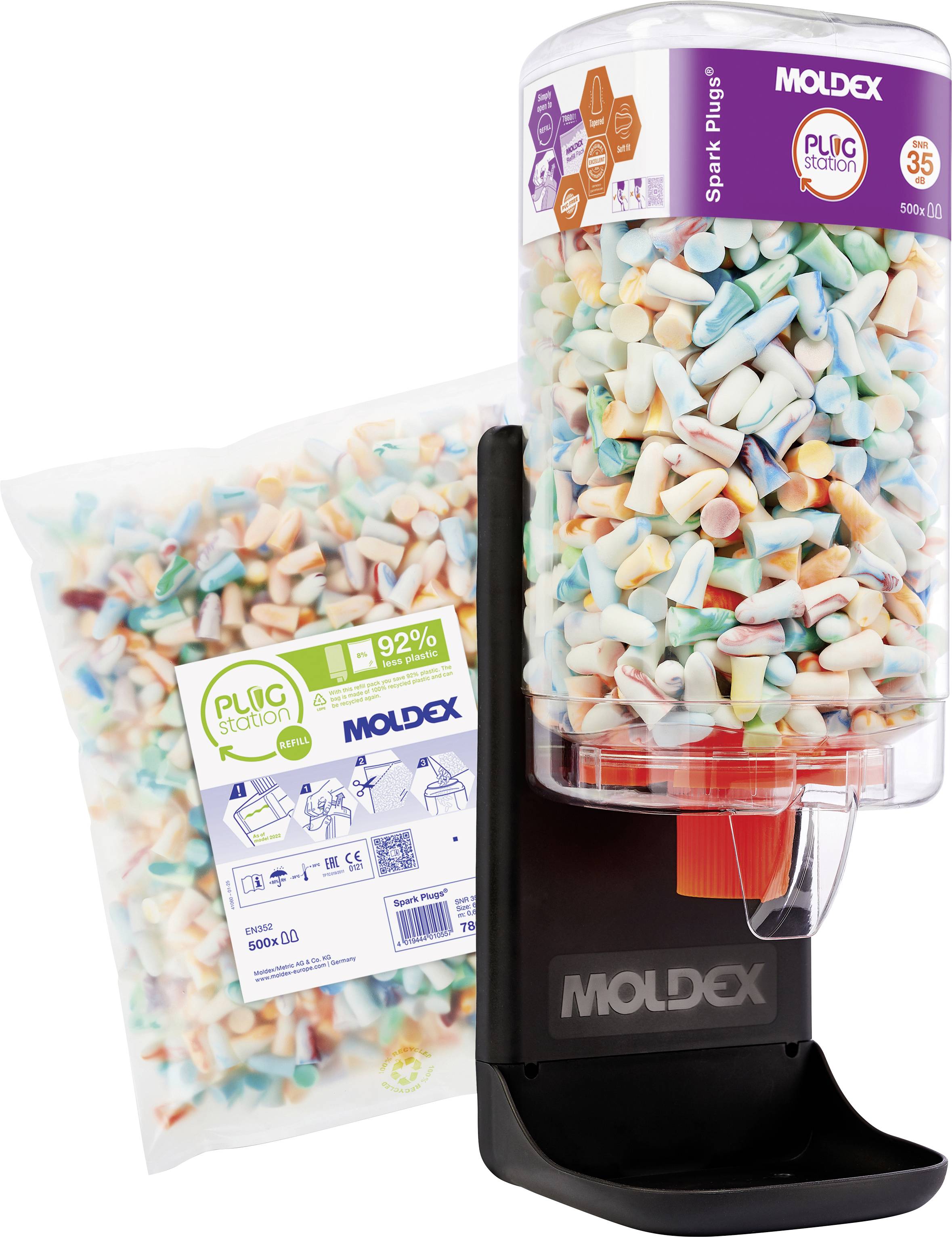 Moldex 789512 Spark Plugs Starter PlugStation Hörselproppar dispenser 35 dB Engångs 1 st