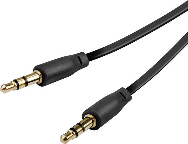 Vivanco VVAJACFLAT05MMGK jack audio prepojovací kábel [2x  - 2x ] 0.5 m  s priechodkou chrániacou proti zlomeniu