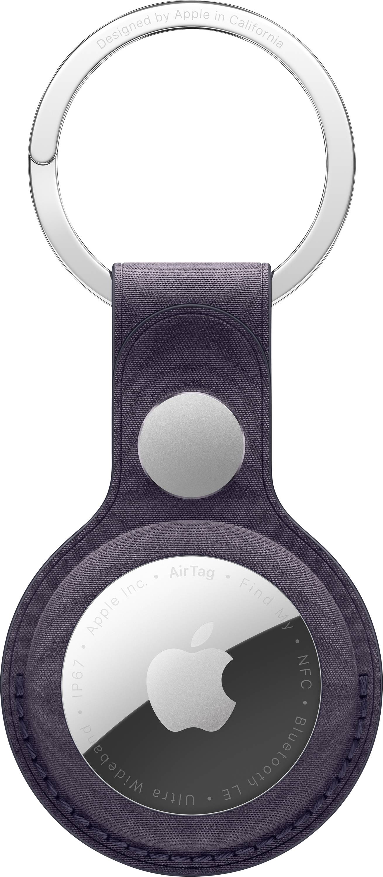 Original Apple AirTag 1. & 2. Gen. FineWoven Key Ring - Midnight Purple (MGG04ZM/A) 2