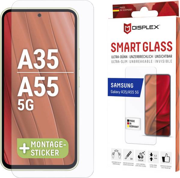 DISPLEX ochranné sklo na displej smartfónu Samsung Galaxy A55 (5G) 1 ks Chrániaci proti odtlačkom prstov 01943
