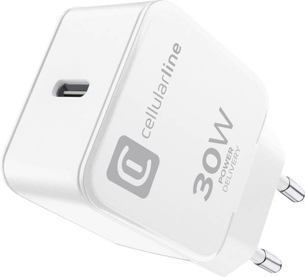 Cellularline  USB nabíjačka do zásuvky (230 V), 1 x USB-C®, rýchlonabíjačka, USB Power Delivery (USB-PD), BTMSTWSSWAGK