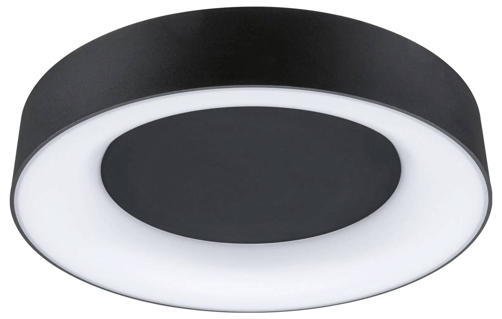 Okrúhle stropné svietidlo v čierno-bielom prevedení s elegantným, moderným dizajnom.