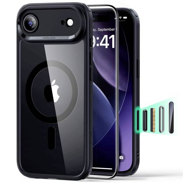 ESR  Case Apple iPhone Air čierna, priehľadná