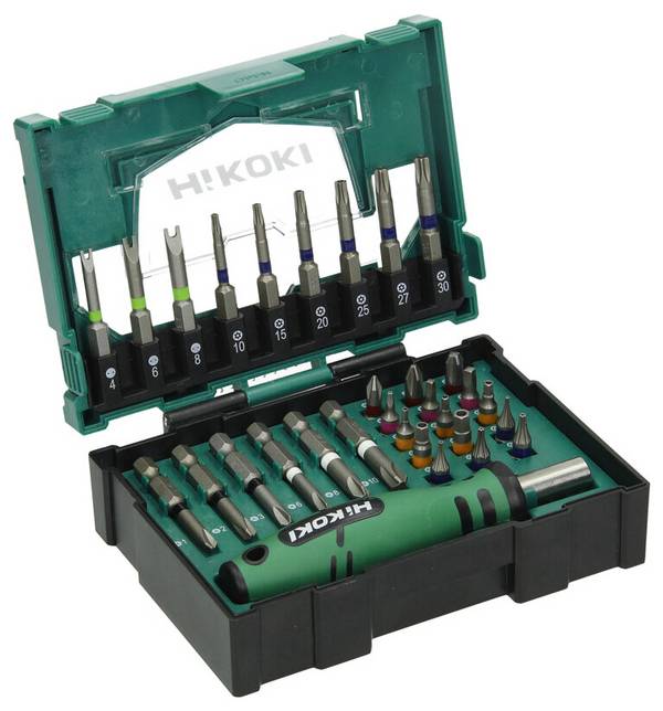 HiKOKI  40030023 sada bitov, profil T, plochý, krížový PH, krížový PZ, šesťuholník, 1/4 "
