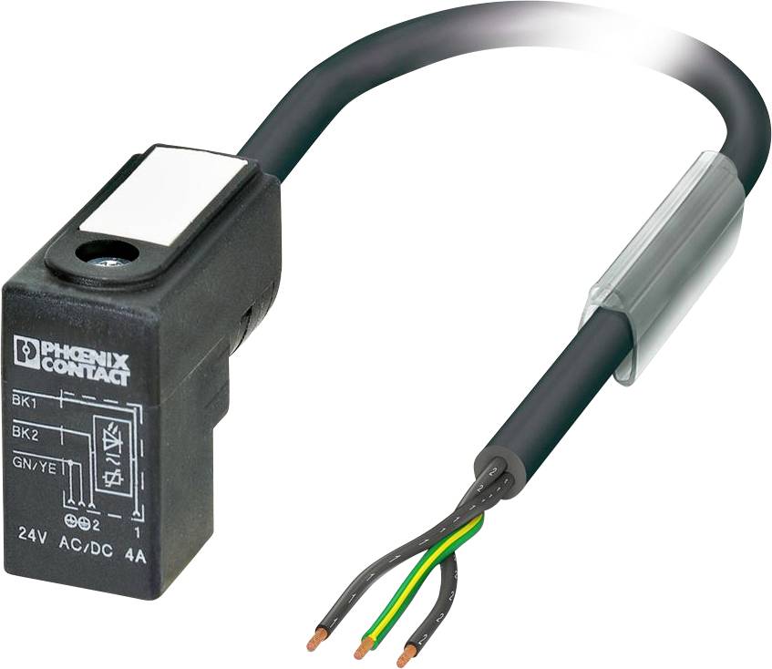 Phoenix Contact SAC-3P- 1,5-PUR/C-1L-V kábel pre senzor/aktor, 1443226, piny: 3, 1.5 m, 1 ks