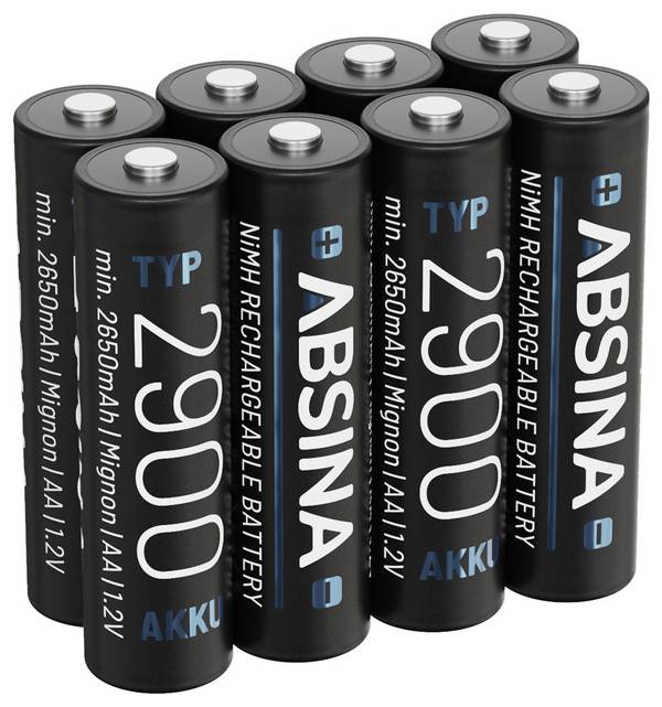 Absina  tužkový akumulátor typu AA  Ni-MH  1.2 V 8 ks