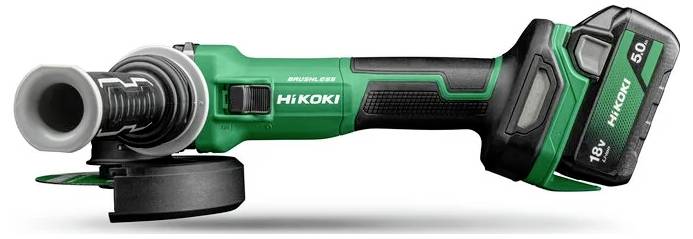 HiKOKI G1813DE G1813DEWQZ Vinkelslip batteridriven 125 mm inkl. 2x batterier, inkl. laddare 750 W 5 Ah, 5 Ah