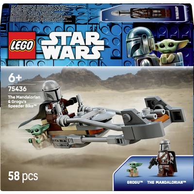 Lego Star Wars: Špeciálny set so špedrkou Mandalorianca a Grogu, pozostávajúci z 58 dielikov, ktorý obsahuje postavičky Grogu a Mandalorianca. Vhodné pre deti od 6 rokov.