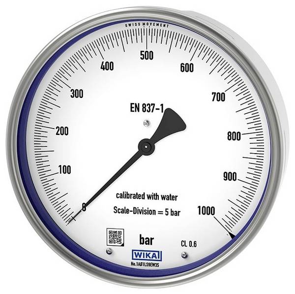 WIKA manometer s Bourdonovou trubicou 7619341 332.50 Pripojenie (manometer): spodná strana -1 do 15 bar  1 ks