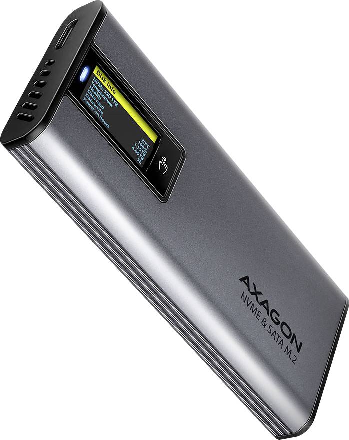 AXAGON EEM2-SD2 Externe behuizing voor M.2 PCIe NVMe SSD 10 GBit/s EEM2-SD2