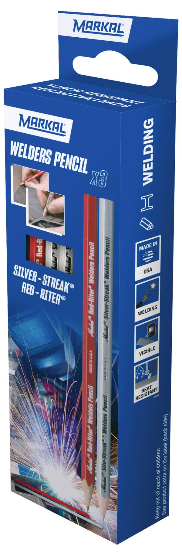 Markal WELD-RITER WELDING PENCILS 22219 popisovač pre zváračov červená, strieborná  N/A