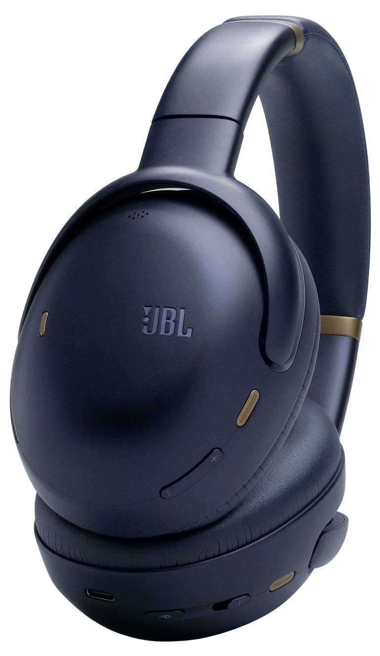 Čierne náhlavné slúchadlá značky JBL s mäkkými náušníkmi a elegantným dizajnom, pravdepodobne určené na počúvanie hudby.