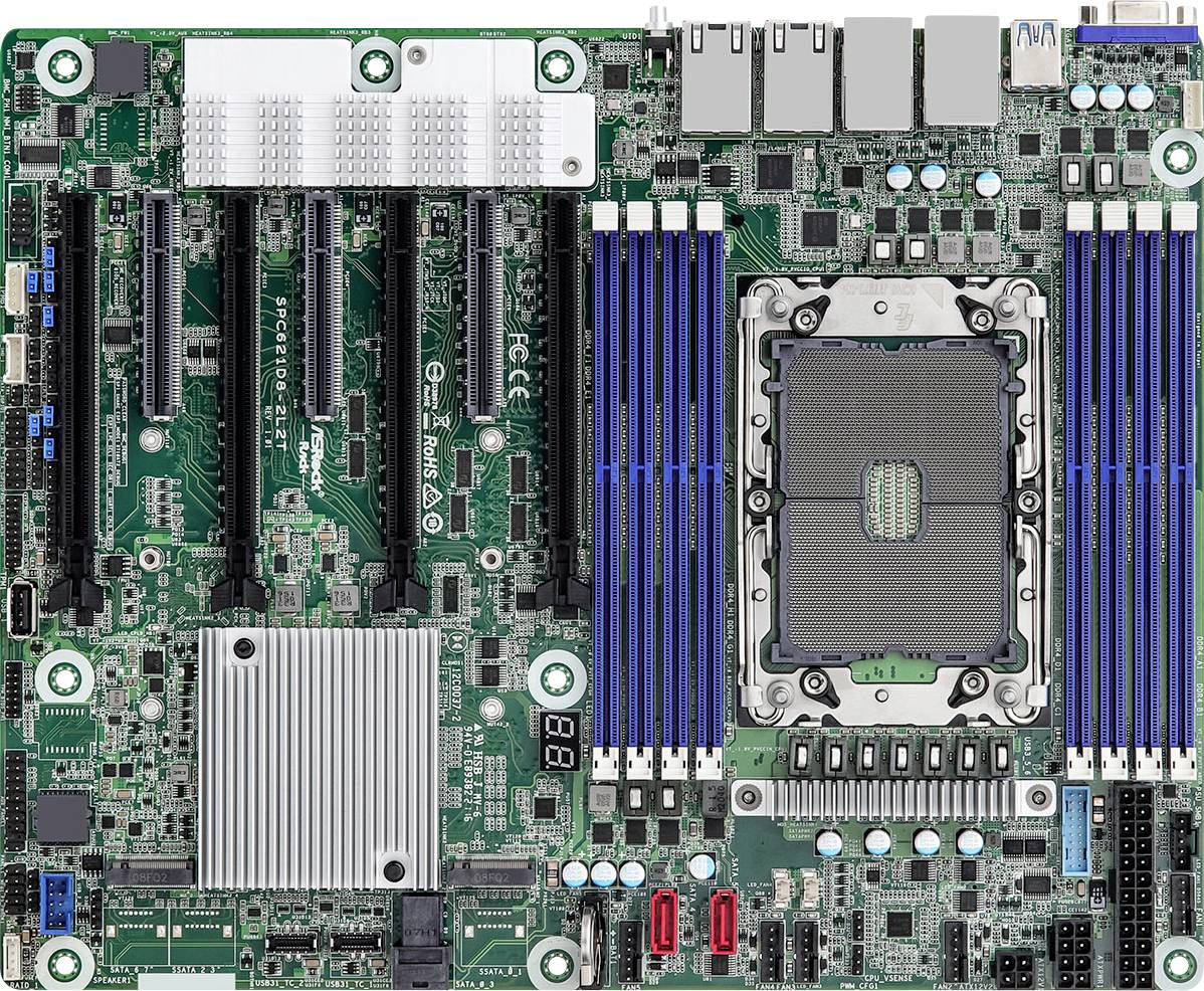 ASRock C621A SPC621D8-2L2T Moederbord Socket Intel 4189 Vormfactor ATX Moederbord chipset Intel C621