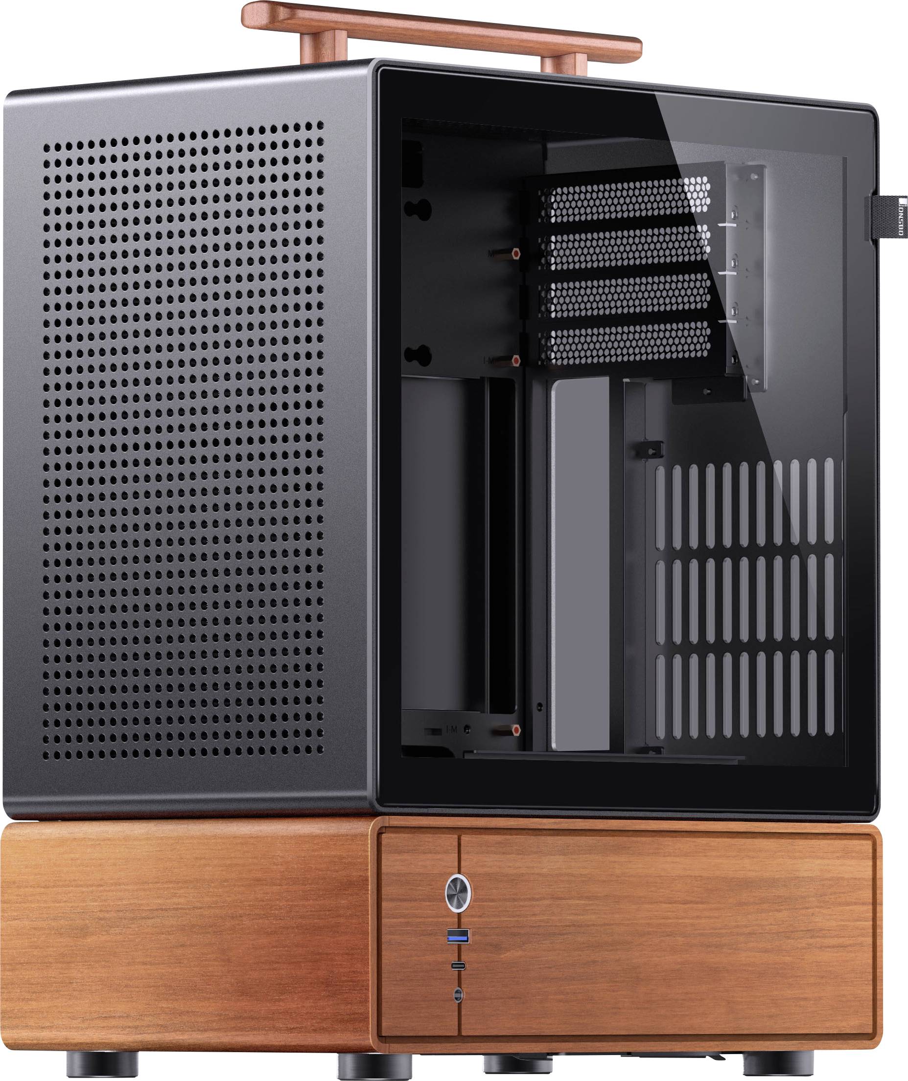 Jonsbo T7 Midi-tower Behuizing, PC-behuizing, Gaming-behuizing Zwart