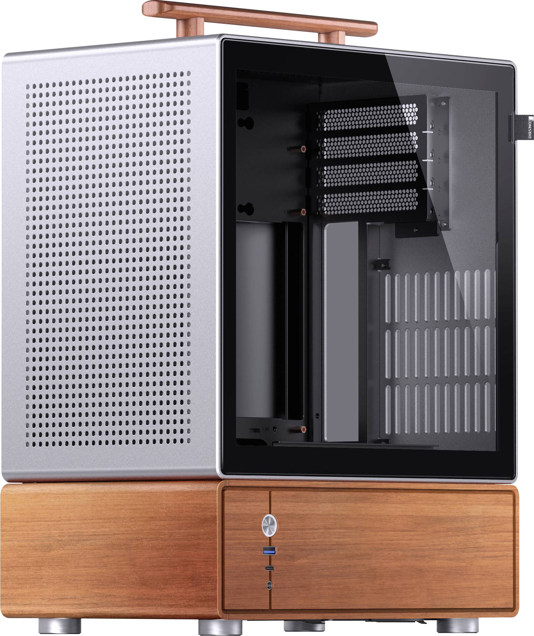 Jonsbo T7 Midi-tower PC-behuizing, Behuizing, Gaming-behuizing Zilver