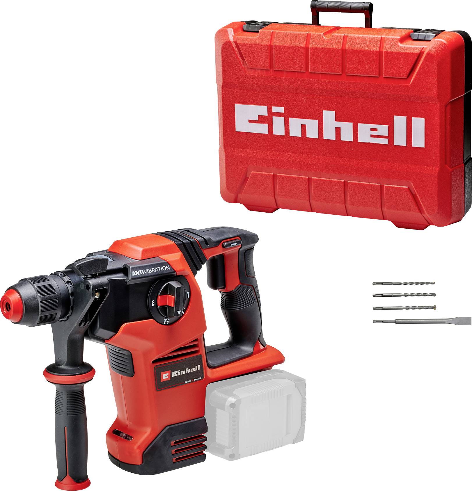 Einhell Professional TP-HD 36/30 Li BL +4 - Solo SDS-Plus-Borrhammare batteri 36 V 3.0 Ah Li-Ion borstfri, inkl. Tillbehör, inkl. väska, exkl. batteri/laddare,