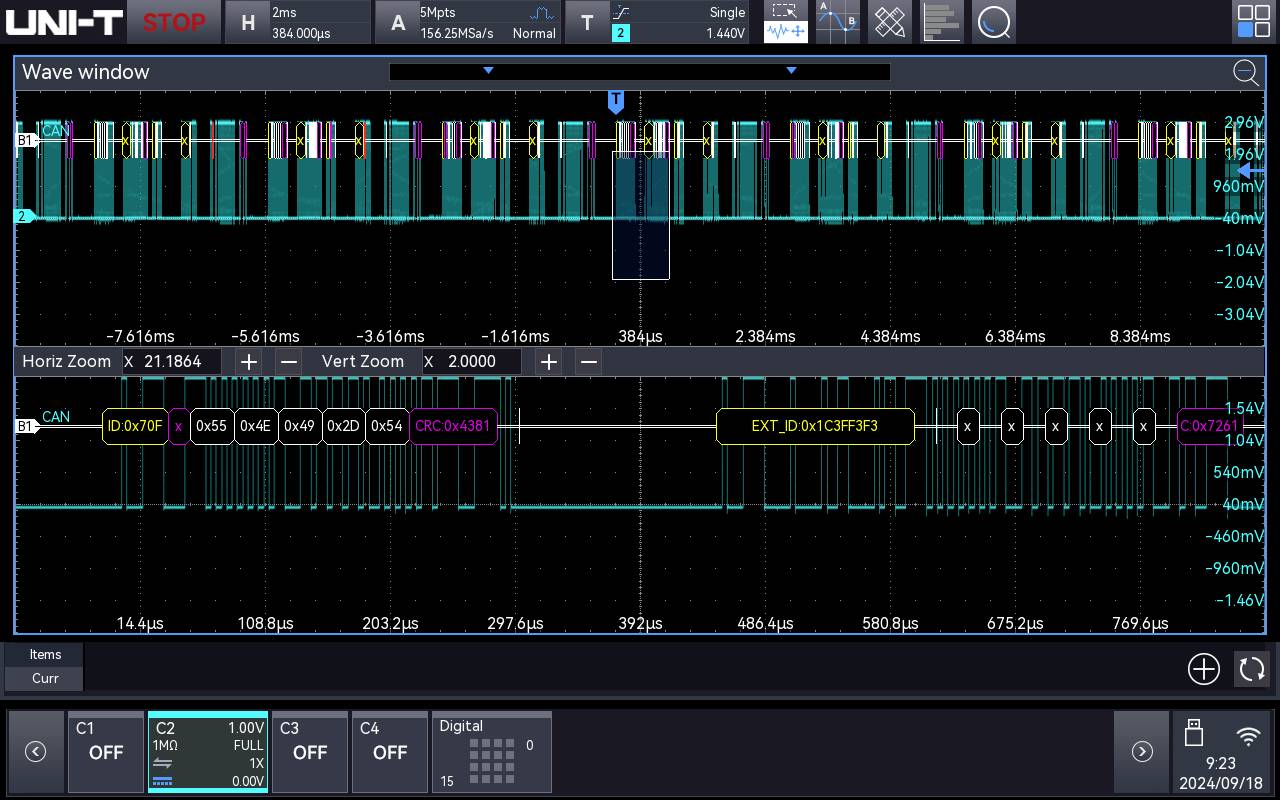 Uni-T MSO3000HD-CAN Software misurazione Upgrade