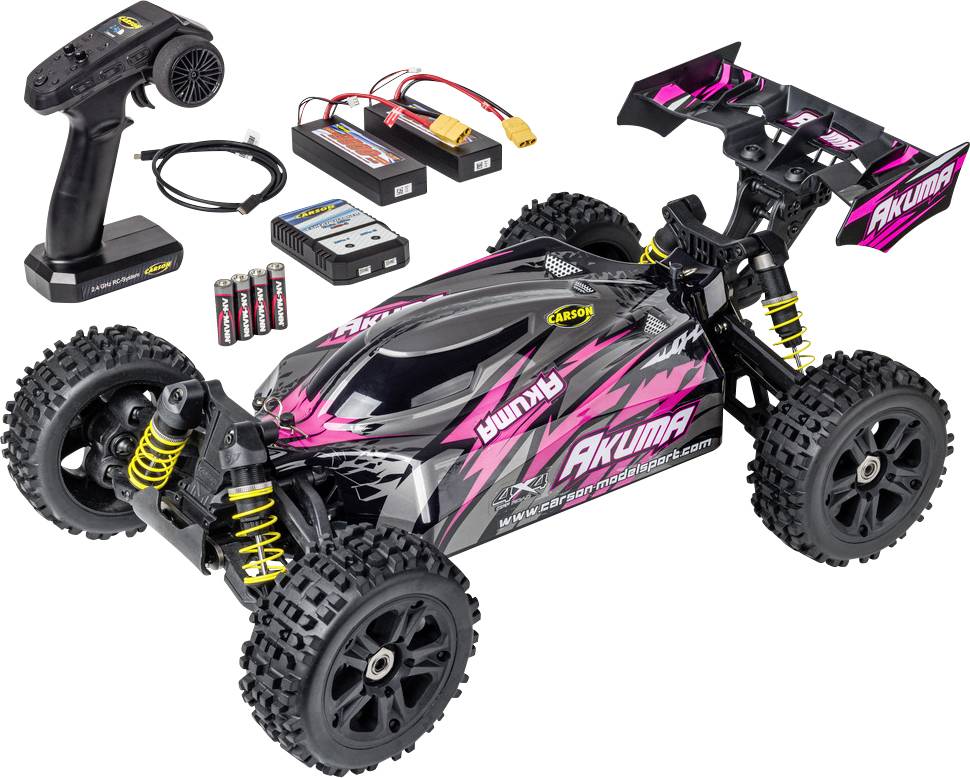 Carson Modellsport Akuma Buggy RTR Rosa Brushless 1:8 Automodello Buggy 4WD RtR