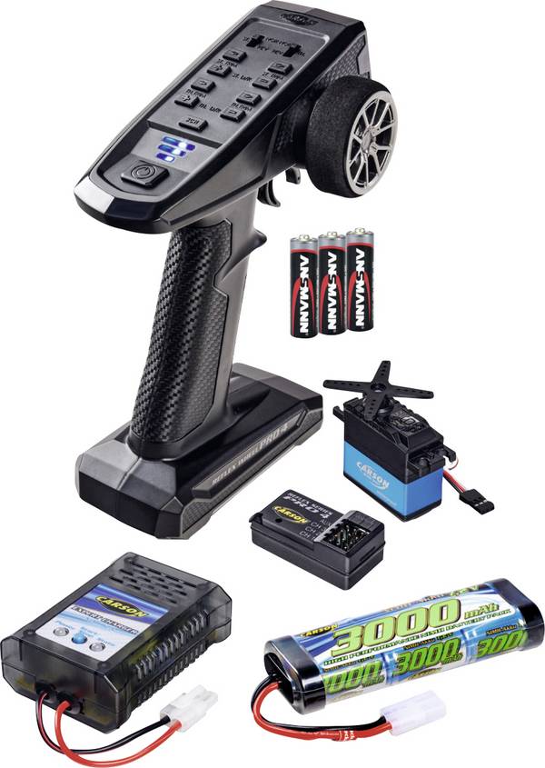 Carson Modellsport FS 3K Reflex Wheel Pro 4 sada pištoľového diaľkového ovládania pre začiatočníkov 2,4 GHz Kanálov: 3