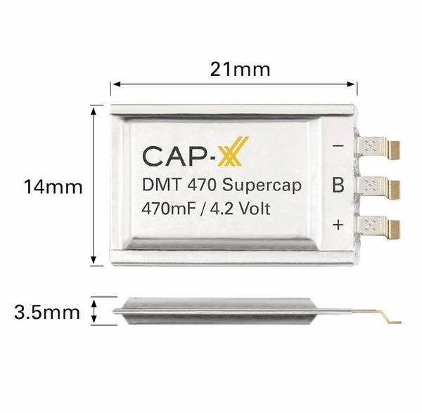 CAP-XX DMT334R2S474M3DTA0 Superkondenzátor (Super Cap)  470 mF 4.2 V   1 ks Box