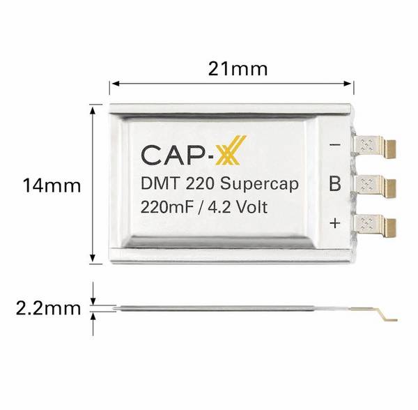 CAP-XX DMT3N4R2U224M3DTA0 Superkondenzátor (Super Cap)  220 mF 4.2 V   1 ks Box