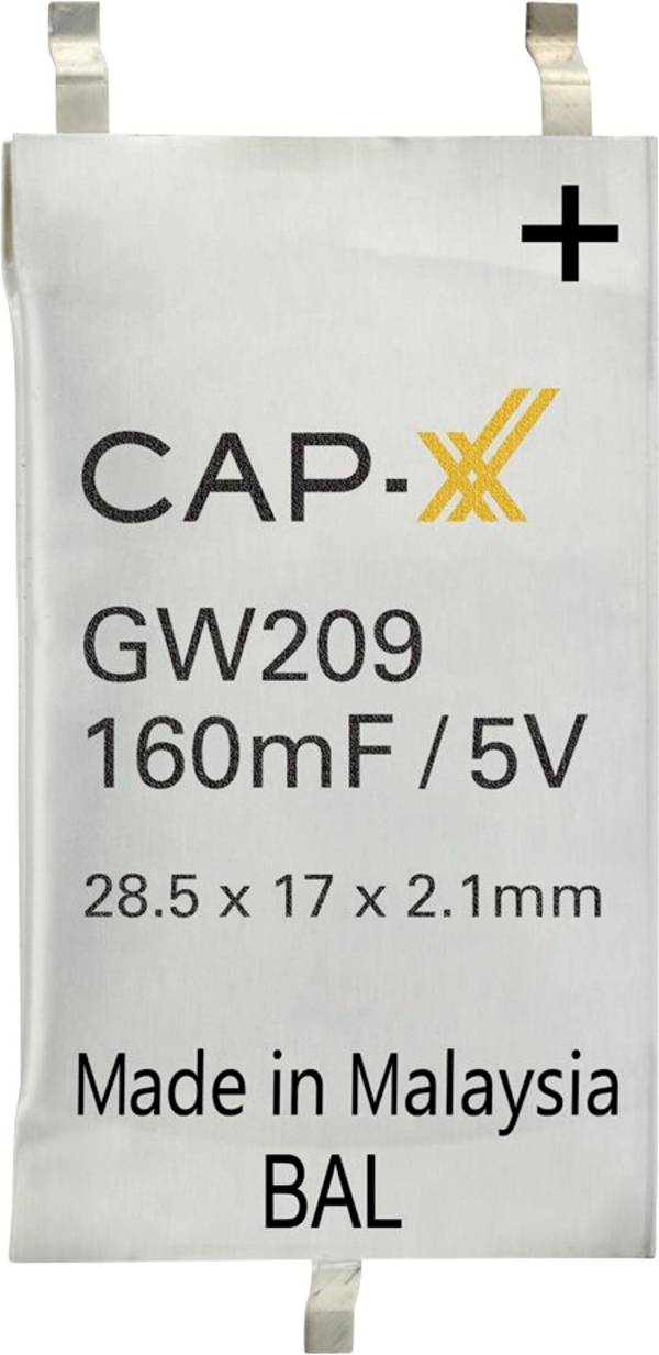 CAP-XX GW209F Superkondenzátor (Super Cap)  160 mF 5 V   1 ks Box