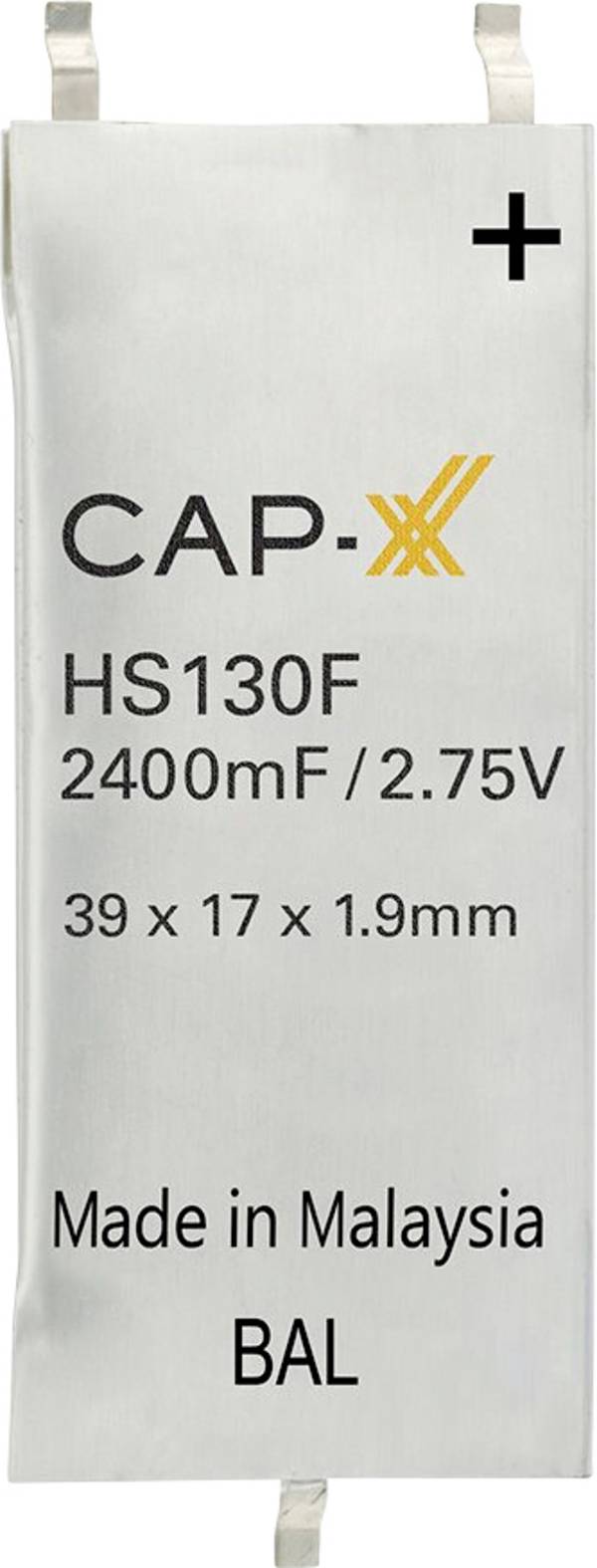CAP-XX HS130F Superkondenzátor (Super Cap)  2400 mF 2.75 V   1 ks Box