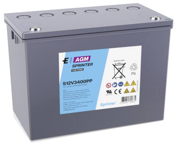 Exide S12V3400PP V0 olovený akumulátor olovený so skleneným rúnom 92.8 Ah 12 V 1 ks