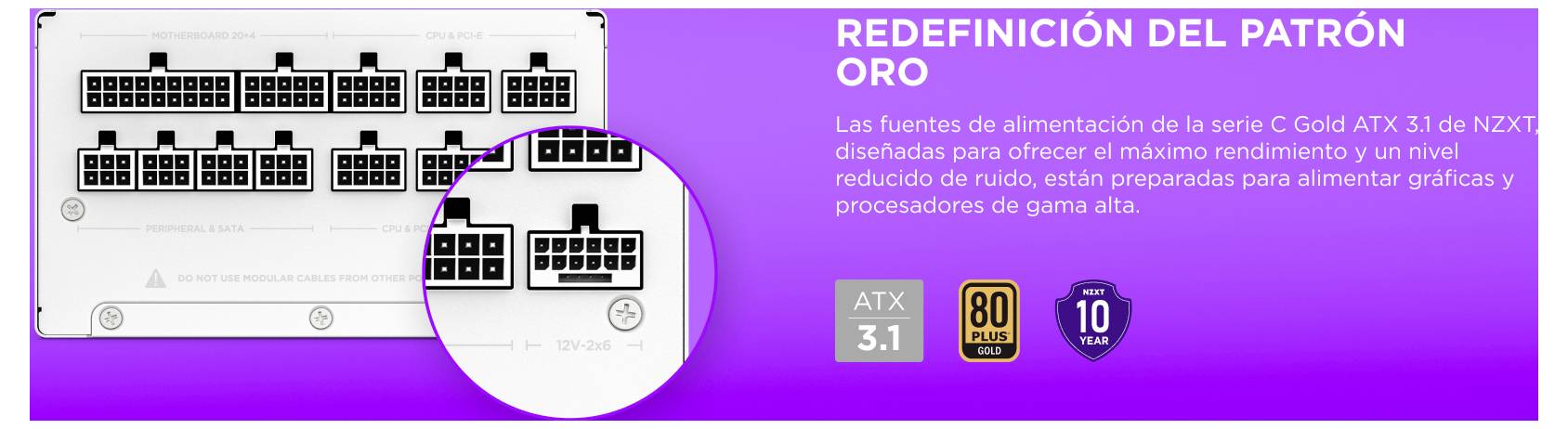 NZXT C1200 sieťový adaptér / napájanie 1200 W ATX 80 PLUS® Gold-3