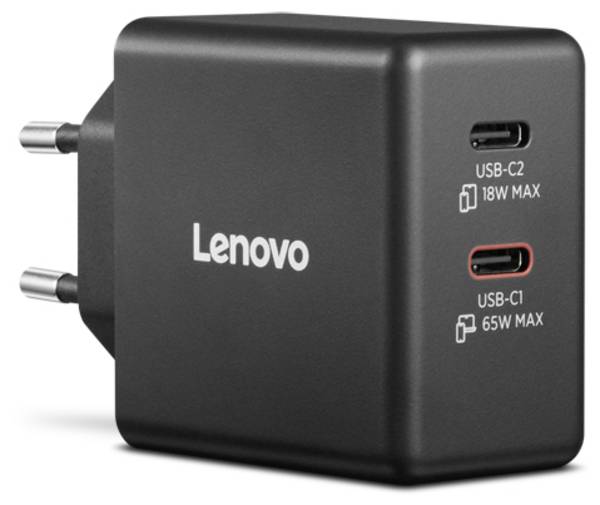 Lenovo G0A6065BEU USB nabíjačka do zásuvky (230 V), do interiéru, 2 x 2x USB-C®, GaN , G0A6065BEU