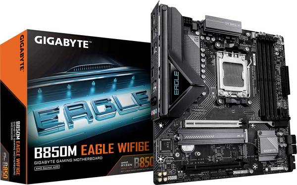 Gigabyte B850M Eagle WiFi6E Základná doska Socket AMD AM5 Tvarový faktor Micro-ATX Čipová sada základnej dosky AMD® B850