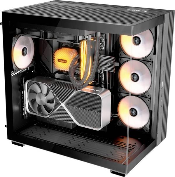 BeQuiet LIGHT WINGS LX | 120mm PWM Reverse Black PC vetrák s krytom čierna