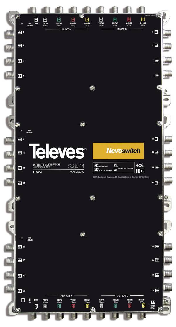 Televes MS924C rozdeľovač satelitného signálu