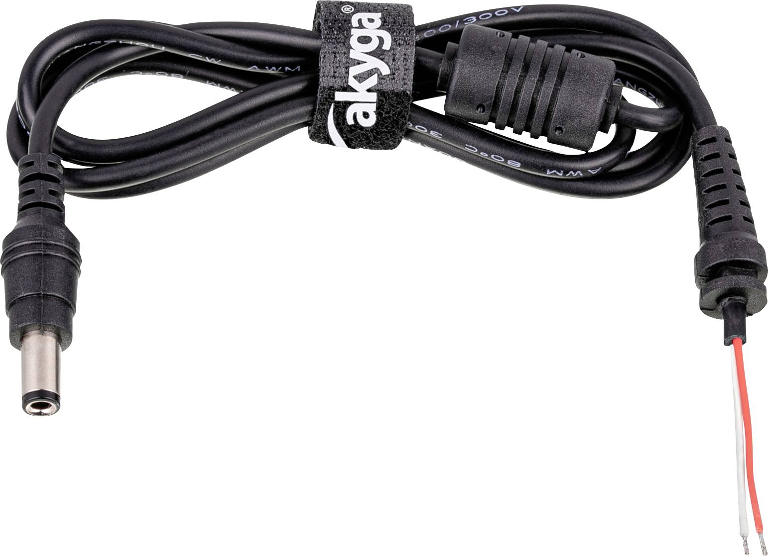 Akyga Laagspannings-adapterkabel DC laagspanningsstekker 6,3 x 3,0 mm - Open kabeleinde 1.2 m 1 stuk(s)